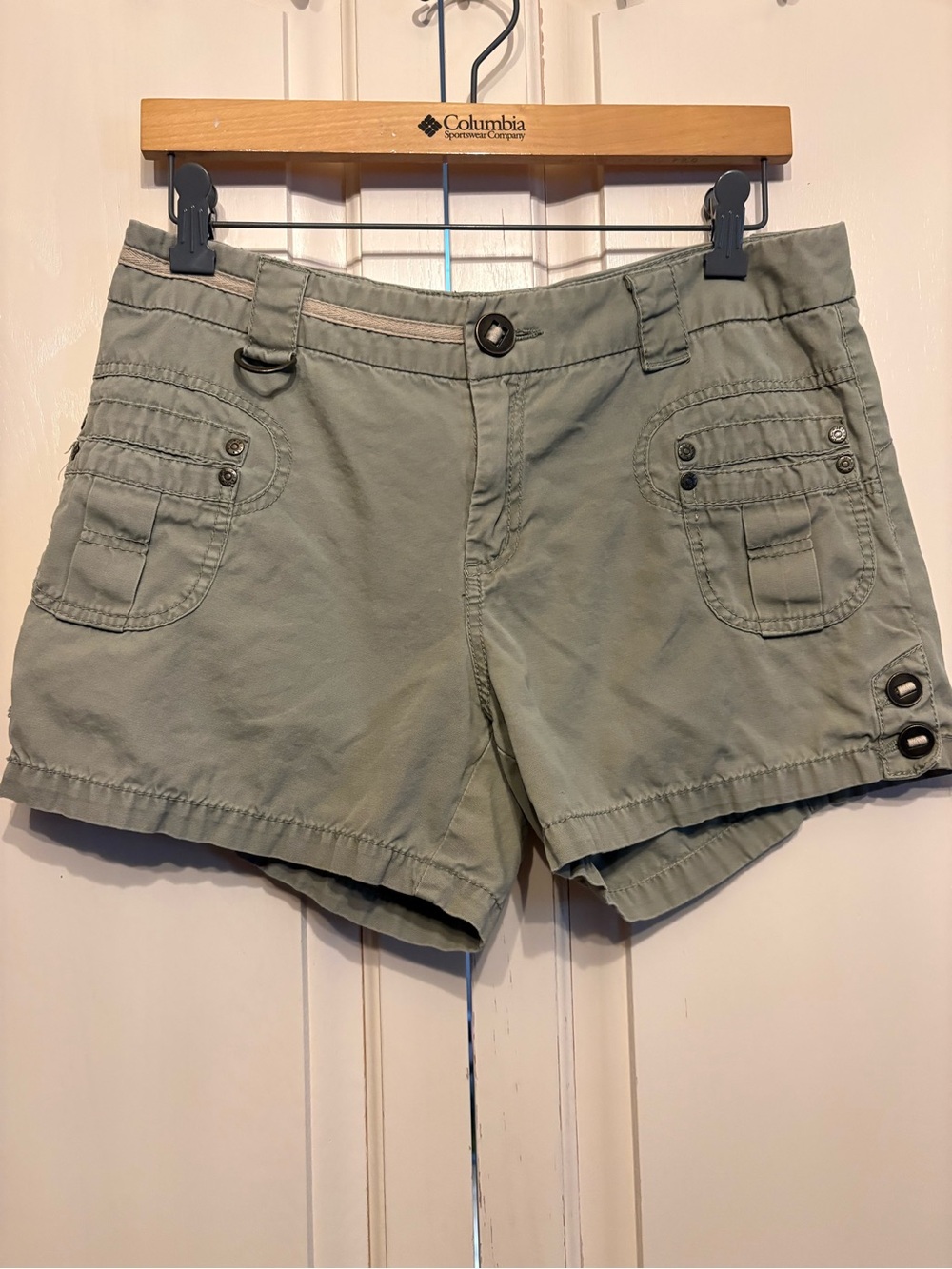 Vintage Y2K~ Point Zero Olive Green Cargo Shorts 100% Cotton